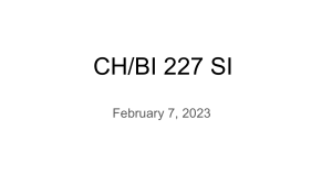 CH BI 227 SI Week 1 2023