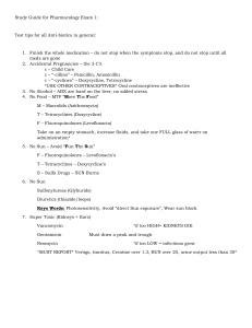 Study Guide for Pharmacology Exam 1
