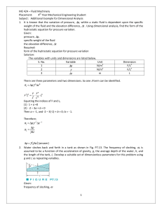 Dimensional Analysis Additional Example