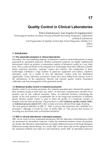 InTech-Quality control in clinical laboratories