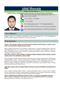 Abid Hussain CV 2023