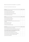 Internal Assessment Checklist - SL and HL