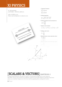 02 Scalars and Vectors