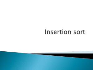 insertion sort