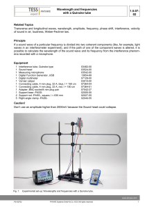 Phywe - Wavelength and frequencies with a Quincke tube -  P2150702