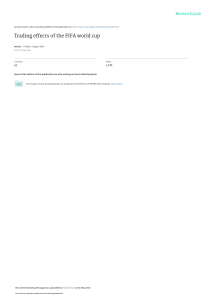 Trading effects of the FIFA world cup