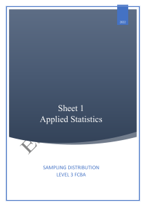 sheet 1 Sampling Distribution
