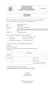 Form PROPOSAL DIII Berita Acara (Pembimbing) (1)