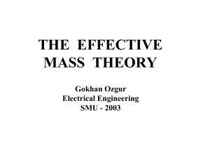 Effective Mass Theory July25-03