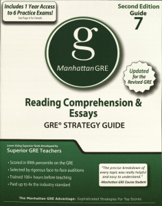 - Manhattan GRE  Reading Comprehension & Essays
