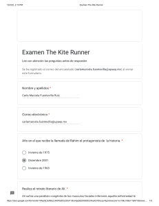 Examen The Kite Runner