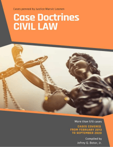 Case Doctrine - Civil Law