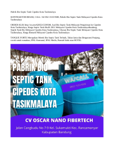 KONTRAKTOR BESAR, CALL +62 852-1533-9500, Pabrik Bio Septic Tank Melayani Cipedes Kota Tasikmalaya