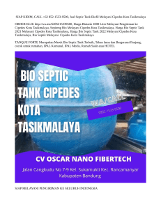 SIAP KIRIM, CALL +62 852-1533-9500, Jual Septic Tank Biofil Melayani Cipedes Kota Tasikmalaya