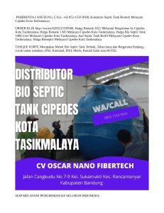 PABRIKNYA LANGSUNG, CALL +62 852-1533-9500, Kontaktor Septic Tank Biotech Melayani Cipedes Kota Tasikmalaya