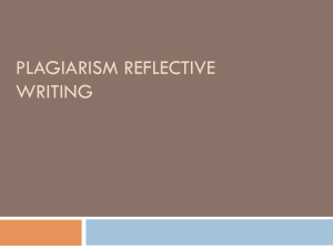 Plagiarism reflective writing