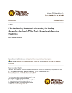 Effective Reading Strategies for Increasing the Reading Comprehen