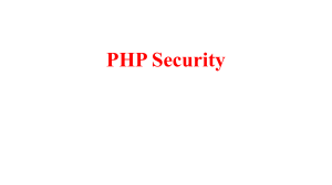 PhP Security
