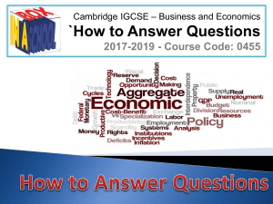 Business and Economics - How to Answer a Question