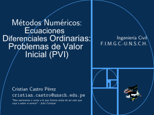Clase 17 - Metodos Numericos - Ecuaciones Diferenciales Ordinarias - PVI