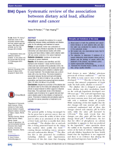 água alcalina e cancer