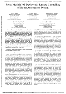 Relay Module IoT Devices for Remote Controlling of Home Automation System