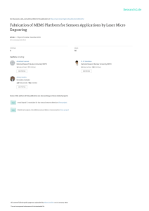 Fabrication of MEMS Platform for Sensors Applicati