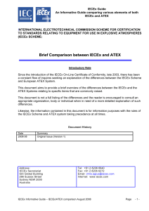 Guide IECEx ATEX Comparison