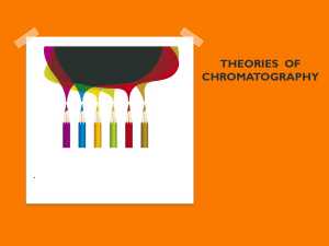8- THE THEORETICAL PLATE MODEL OF CHROMATOGRAPHY