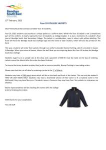 Year 10 College Jackets Letter 2023