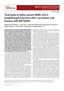 Viral loads of Delta-variant SARS-CoV-2 breakthrough infections after vaccination and booster with BNT162b2