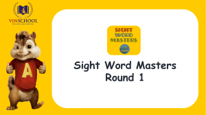 30 Sight-words- Round 1
