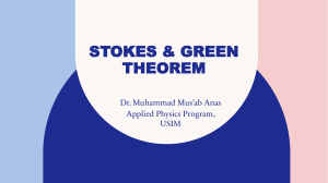 Stokes  Green Theorem