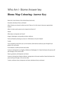 Who Am I - Biome Answer key