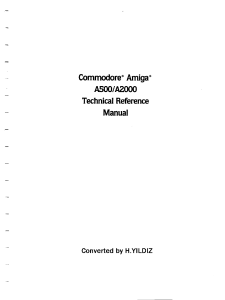 Commodore Amiga A500-A2000 Technical Reference Manual