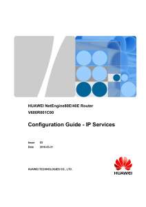 Configuration Guide - IP Services(V600R001C00 03)