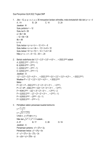 Soal Penyisihan GLM 2022 SMP: Matematika