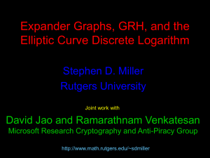 Expander Graphs, GRH, and Elliptic Curve Discrete Logarithm