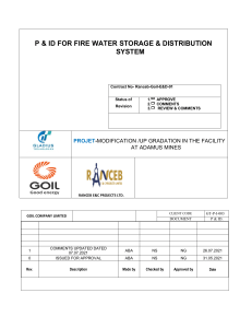 FIRE WATER STORAGE AND DISTRIBUTION P & ID-Rev.1