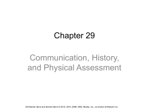 Communication, History, Physical Assessment