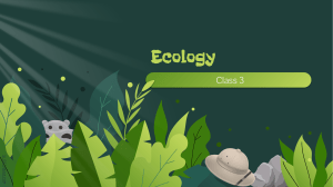 Unit 2 - Ecology - Class 3
