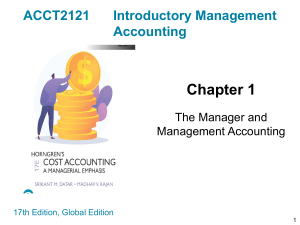 ch01 The Manager and Management Accounting