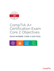 CompTIA A+ Core 2 Exam Objectives (220-1102)