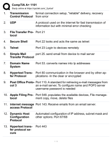 quizlet 1101 a plus study notes