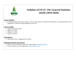 STAT 110 Syllabus 2019 2020