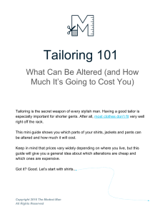 TMM Clothing Alterations Mini Guide