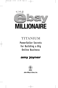 The eBay Millionaire - Titanium PowerSeller Secrets for Building a Big Online Business