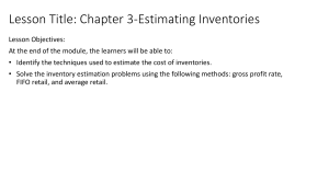 Chapter - Estimating Inventories