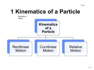 01 Kinematics of a Particle