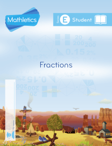 Fractions Workbook: Elementary Math Practice